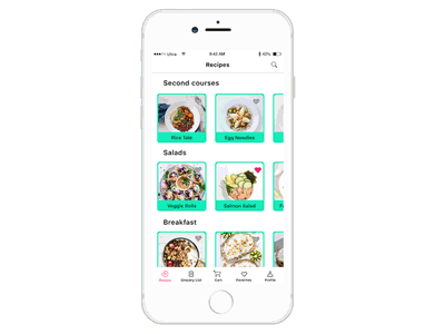 MealTime - grocery list with delivery animation app animation design mobile animation mobile app ui ux