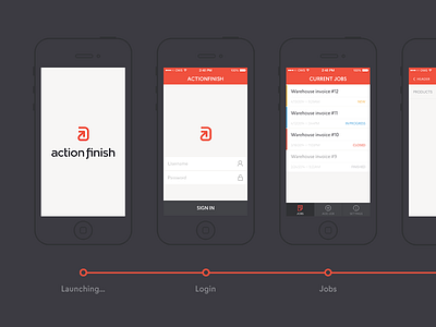 ActionFinish iOS/iPhone App