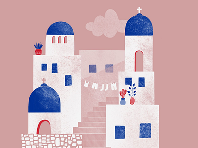 Santorini illustration