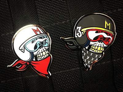 MAD Skull Racer Enamel pins enamelpins merchandise skulls vector art