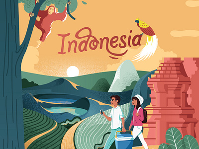 Indonesia indonesia nature nature illustration vector
