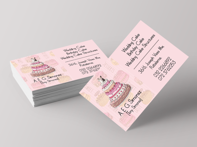 Free printable, customizable cake business cards | Canva