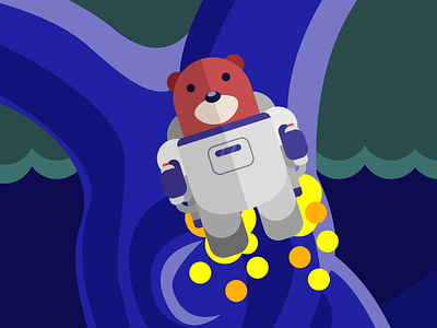 Bear with a jetpack game gamedesign mobile ui ux