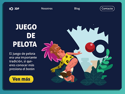 Landing page cartoon mexico product design ui web design