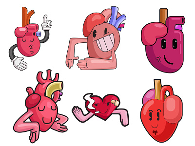 The Heart Gang character color creative design drawing illustration ui
