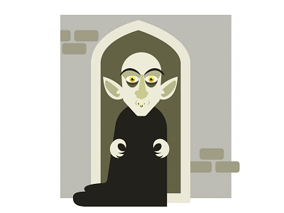 Nosferatu character drawing illustration ui vector