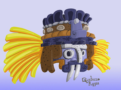 Tlali aztec azteca character design illustration tlaloc