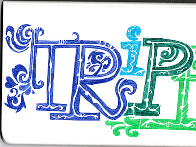 Tripp color creative design typo logo typogaphy