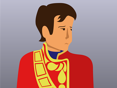 Young Napoleon character design history vector vector illustration vectorart