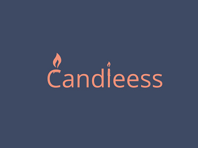 Candleess Logo Design brand branding business candle clean concept creative design flat identity logo logo challenge logo concept logo design logodesign minimal minimalist logo minimalistic modern logo outstanding versatile