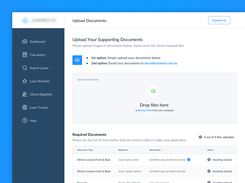 Document Uploader crm dashboard ui uploader user interface