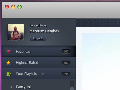 YouTube player for MacOSX ui