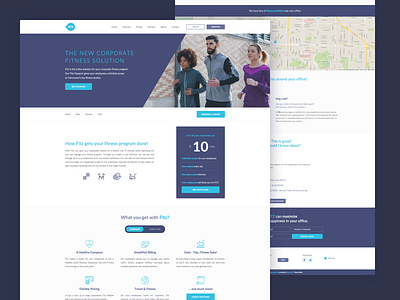 FITZ Website blue canada clean clear fitz flat homepage landing page startup ui violet website