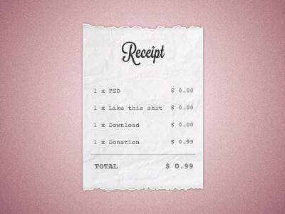 Receipt by Mateusz Dembek on Dribbble