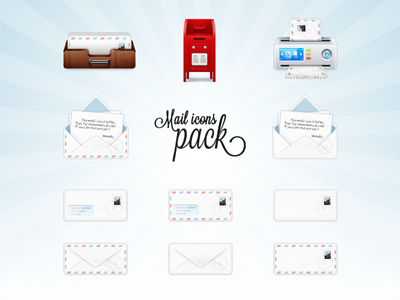 Mail icons pack 128 128px drawer envelope envelopes icons mail pack post box shredder