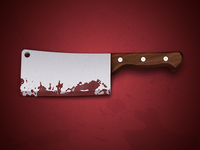 Cleaver blood cleaver free freebie fun handle knife psd red wood