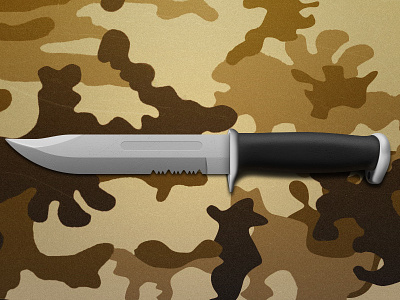 Combat Knife combat icon illustration knife metal moro photoshop progress retina