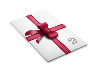 Card with ribbon card download dribbble free freebie psd ribbon