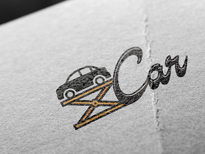 Logo for an automobile servicing company (X Car) branding illustrator logo typography