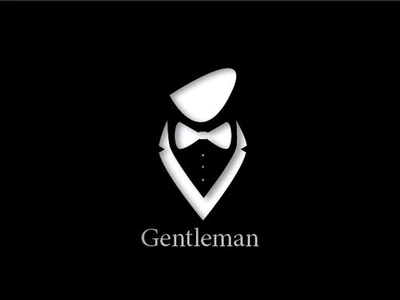 Gentleman Logo branding character character design clean design flat gentleman graphic design illustration illustrator logo man typography ui ux vector