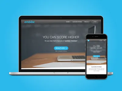 embibe education india responsive startup ui ux web