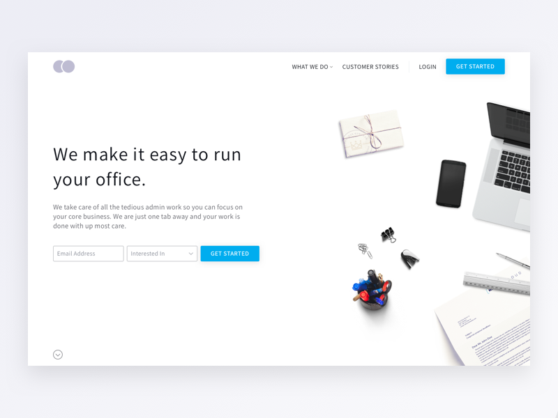 Landing Page - WIP office web index cover feedback ux ui landing