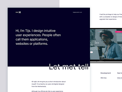 Zonder H - Portfolio Site portfolio site ui ui design uidesign ux ux ui ux design uxdesign website