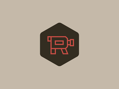 Rockhouse 1 camera design hexagon logo motion r