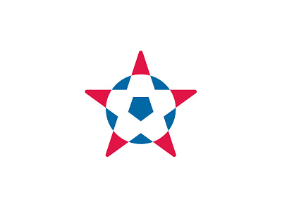 Team USA ball design logo soccer star team usa
