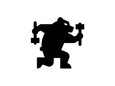 General Beatdown badass bear beatdown general hammer icon logo toy