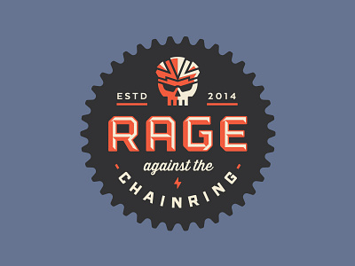 Rage against the Chainring bike bott chainring enclosure glasses helmet lightning logo luke rage skull