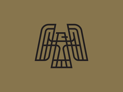 Eagle bott design eagle feather line logo luke wing