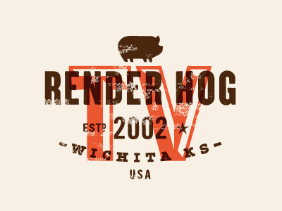 Render Hog unused design grunge hog motion pig texture tv type video wichita