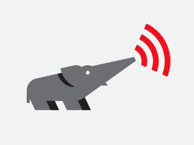 Logo for a client design elephant logo signal tail