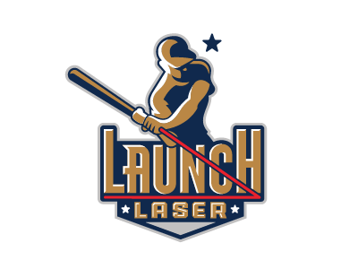 Launch Laser baseball bat hat laser logo sports star