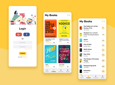 Book Reading App📚 app bookapp bookreading uiuxdesign