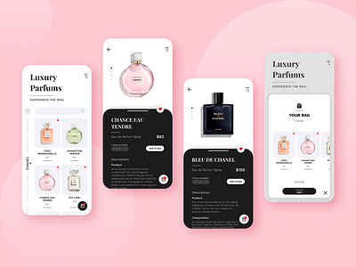 App Ui for Luxury Parfums🌸 app appdesign appstore figma luxurious luxury luxuryapp uiuxdesign uiuxdesigner