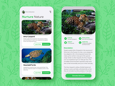 💰Fundraising App UI animals app appdesign application endangered fundraising funds mobiledesign uiuxdesign uiuxdesigner