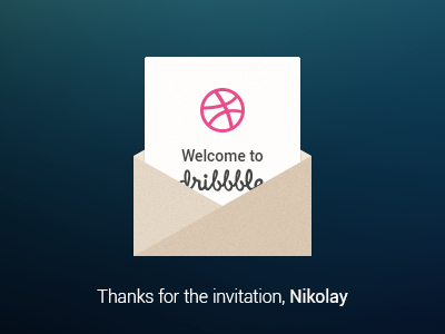Debut belarus dribbble flat invite mail russia thanks