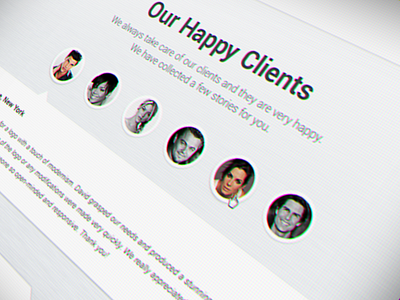 Client Reviews client page rating review stars testimonial ui