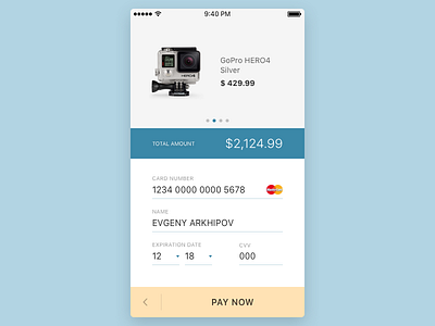 Daily UI #002 — Credit Card Checkout card cart checkout credit dailyui ecommerce freebie ios pay shopping sketch
