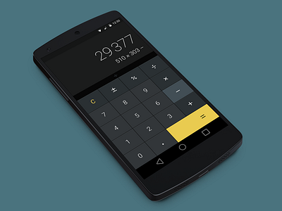 Daily UI #004 — Calculator android calculator dailyui dark freebie sketch ui