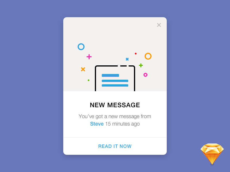 Daily UI #011 — Flash Message pop-up message flash dailyui sketch freebie free