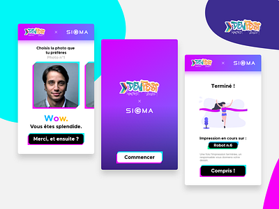 Interface mobile pour le Devfest 2020-2021 branding design logo mobile app mobile app design uidesign ux ux ui