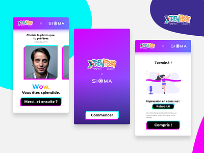 Interface mobile pour le Devfest 2020-2021 branding design logo mobile app mobile app design uidesign ux ux ui