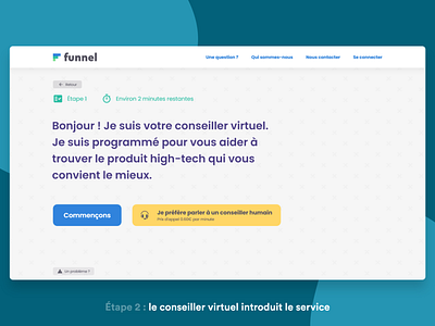 Funnel - Conseiller avant-vente de produits high-tech branding design logo ui uidesign ux ux ui