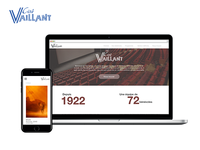 Redesign Cinéma Vaillant cinema movie redesign responsive uidesign