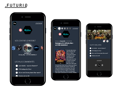 Futuriq - Science Fiction festival mobile app concept