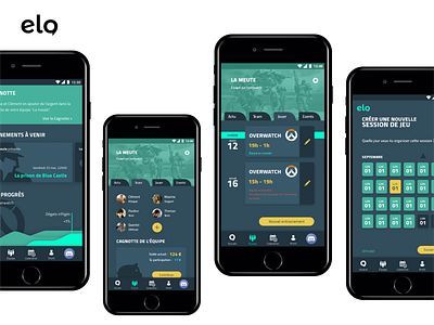 Elo - video game team management app concept