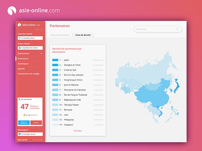 CRM of a travel web agency atomic design cms crm dashboard map selection sketch travel uidesign ux ux ui